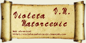 Violeta Matorčević vizit kartica